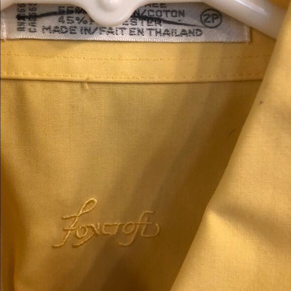 Yellow Color Foxcroft Shirt Sz 2P - Picture 4 of 5